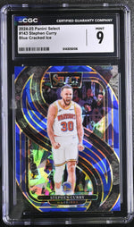 2024 Select #143 Stephen Curry Blue Cracked Ice CGC 9
