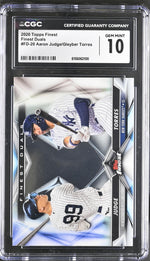 2020 Topps Finest #FD-20 Aaron Judge/Gleyber Torres Finest Duals CGC 10