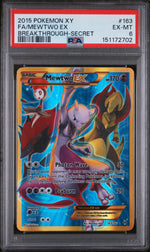 2015 Pokemon Breakthrough XY Secret Rare Mewtwo Ex #163 PSA 6