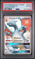 2019 Pokemon Sun and Moon Hidden Fates Shiny Vault Charizard Gx #SV49 PSA 6
