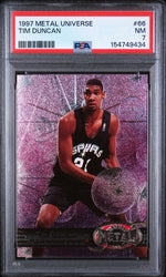 1997 Metal Universe Tim Duncan #66 PSA 7
