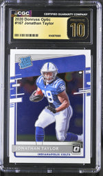 2020 Donruss Optic #167 Jonathan Taylor Rated Rookie CGC 10