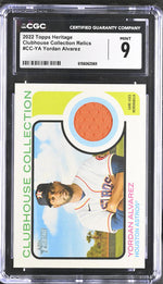 2022 Topps Heritage #CC-YA Yordan Alvarez Clubhouse Collection Relics CGC 9