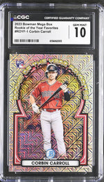 2023 Bowman #ROFY-1 Corbin Carroll Rookie of the Year Favorites CGC 10