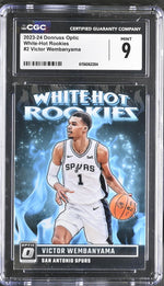 2023 Donruss Optic #2 Victor Wembanyama White-Hot Rookies CGC 9