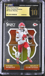 2024 Select #8 Xavier Worthy Select Certified Rookies CGC 10