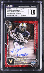 2025 Bowman Chrome #BCA-SA Sedrick Alexander Prospect Autographs Auto CGC 10