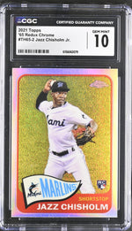 2021 Topps Chrome #TH65-2 Jazz Chisholm Jr. '65 Redux Chrome CGC 10