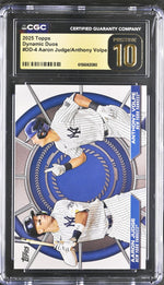 2025 Topps #DD-4 Aaron Judge/Anthony Volpe Dynamic Duos CGC 10