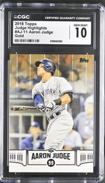 2018 Topps #AJ-11 Aaron Judge Highlights /50 CGC 10
