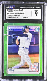 2020 Bowman Chrome #BD-56 Austin Wells /99 CGC 9