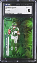 2022 Illusions #77 Garrett Wilson Emerald CGC 10