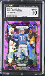 2023 Prizm #203 Drew Bledsoe Purple Ice /225 CGC 10