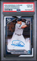 2024 Bowman Chrome Chrome Rookie Autographs Jasson Dominguez #CRAJD PSA 8