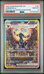 2025 Pokemon Scarlet and Violet Prismatic Evolutions Special Illustration Rare Umbreon Ex #161 PSA 8