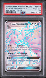 2019 Pokemon Sun and Moon Hidden Fates Shiny Vault Alolan Ninetales Gx #SV53 PSA 10