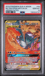 2019 Pokemon Sun and Moon Hidden Fates Articuno/Moltres/Zapdos Gx #44 PSA 10