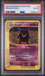 2002 Pokemon Expedition Holo Gengar #13 PSA 6