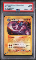 2003 Pokemon Aquapolis Reverse Holo Nidoking #24 PSA 9