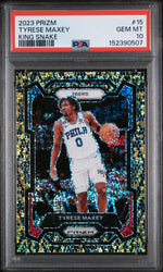 2023 Panini Prizm King Snake Tyrese Maxey #15 PSA 10