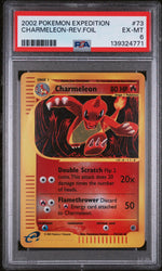 2002 Expedition English Reverse Holo Charmeleon #73 PSA 6