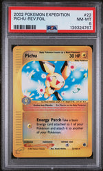 2002 Pokemon Expedition Reverse Holo Pichu #22 /165 PSA 8