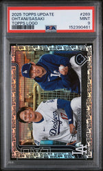 2025 Topps Update Topps Logo Roki Sasaki/Shohei Ohtani #269 PSA 9