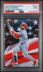 2020 Panini Donruss Optic Stars and Stripes Bryce Harper #SS10 PSA 9