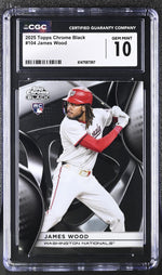 2025 Topps Chrome Black #104 James Wood CGC 10