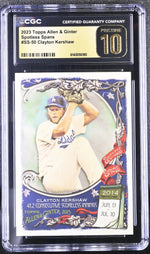 2023 Allen & Ginter #SS-50 Clayton Kershaw Spotless Spans CGC 10