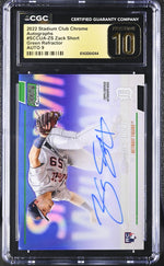 2022 Stadium Club Chrome #SCCUA-ZS Zack Short Autographs /99 Auto CGC 10