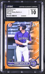 2022 Bowman #BP-43 Robby Martin Jr. Prospects /25 CGC 10