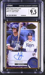 2022 Gold Label #FA-JL Josh Lowe Framed Autographs Auto CGC 9.5