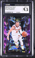 2024 Select #332 Jalen Brunson Purple Cracked Ice /99 CGC 9.5