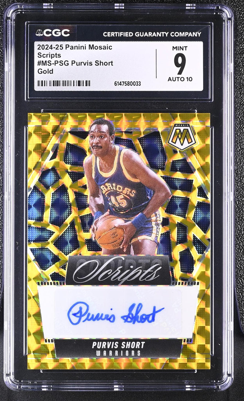 2024-25 Panini Mosaic Scripts Purvis Short Auto #MS-PSG /10 CGC 9