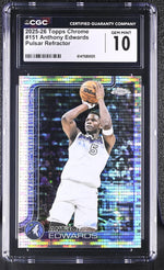 2025 Topps Chrome #151 Anthony Edwards Pulsar Refractor CGC 10