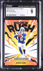 2025 Rookies & Stars #6 Jaxson Dart Rookie Rush CGC 9