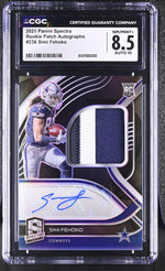 2021 Spectra #236 Simi Fehoko Rookie Patch Autographs /125 Auto CGC 8.5
