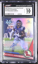 2023 Bowman Chrome #135 Quinshon Judkins Prospect Autographs /499 Auto CGC 10