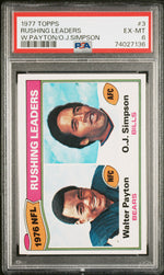 1977 Topps O.J. Simpson/Walter Payton #3 PSA 6