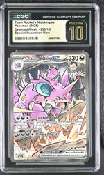 2025 Pokemon #233/182 Team Rocket's Nidoking ex Destined Rivals CGC 10