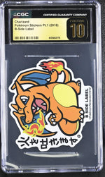 2018 Pokemon Stickers Pt.1 Charizard CGC 10
