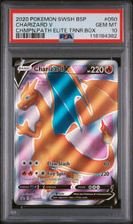 2020 Pokemon Sword and Shield Black Star Promo Champion's Path Elite Trainer Box Charizard V #SWSH050 PSA 10