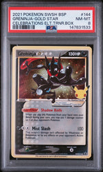 2021 Pokemon Sword and Shield Black Star Celebrations Elite Trainer Box Greninja Gold Star #SWSH144 PSA 8