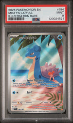 2025 Pokemon Scarlet and Violet Destined Rivals Illustration Rare Misty's Lapras #194 PSA 9