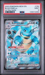 2023 Pokemon Scarlet and Violet 151 Ultra Rare Blastoise Ex #184 PSA 9
