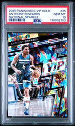 2025 Panini National Sports Collectors Convention VIP Gold National Sparkle Anthony Edwards #25 PSA 10