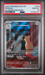 2024 Pokemon Scarlet and Violet Shrouded Fable Illustration Rare Persian #078 PSA 10