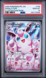 2025 Pokemon Scarlet and Violet Phantasmal Flames Illustration Rare Wigglytuff #105 PSA 10