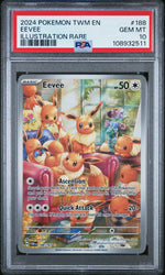 2024 Pokemon Scarlet and Violet Twilight Masquerade Illustration Rare Eevee #188 PSA 10